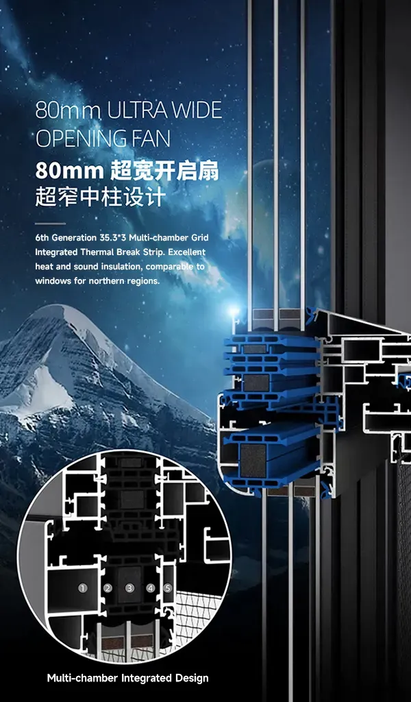 ภาพประกอบ Z116XS แบบบูรณาการ หน้าต่าง-มุ้งลวด หน้าต่างระบบ